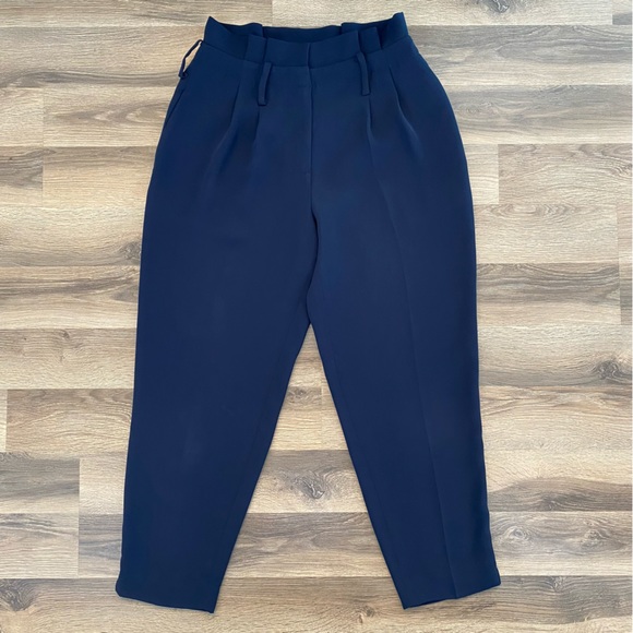 Boden Pants - Boden Navy Paper Bag Crop Trouser Pants